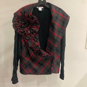 Alberto Makali blazer plaid red/black